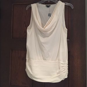 Ivory, silk top No Tag, Never worn. Washed once.